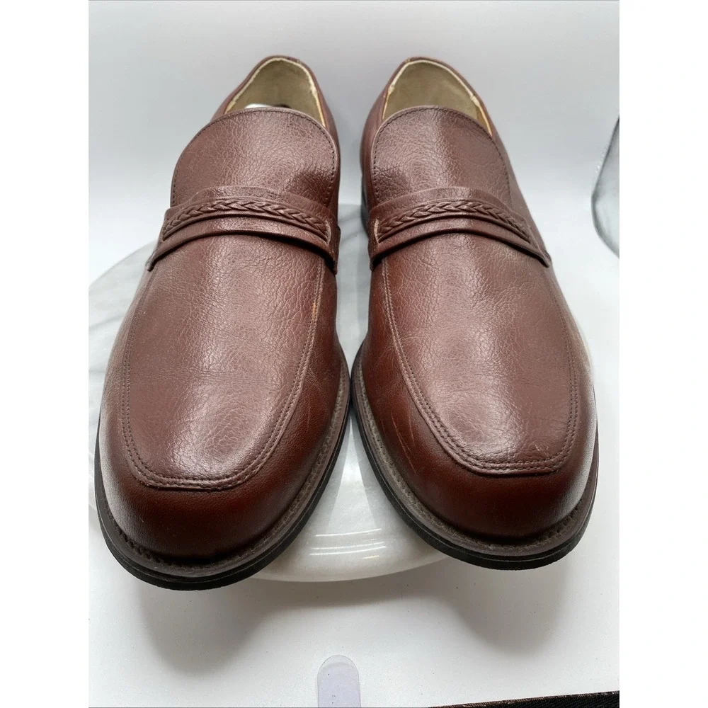 Leather Classics Slip On Loafers  Dress Shoes Neolite Heels USA  Mens Size 14 D